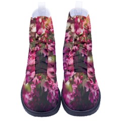 Pink Flower High-top Canvas Sneakers by artworkshop