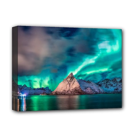 Amazing Aurora Borealis Colors Deluxe Canvas 16  X 12  (stretched)  by B30l