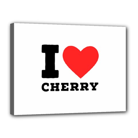 I Love Cherry Canvas 16  X 12  (stretched) by ilovewhateva