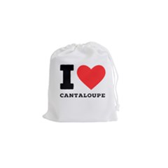 I Love Cantaloupe  Drawstring Pouch (small) by ilovewhateva