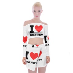 I Love Brandy Off Shoulder Top With Mini Skirt Set by ilovewhateva