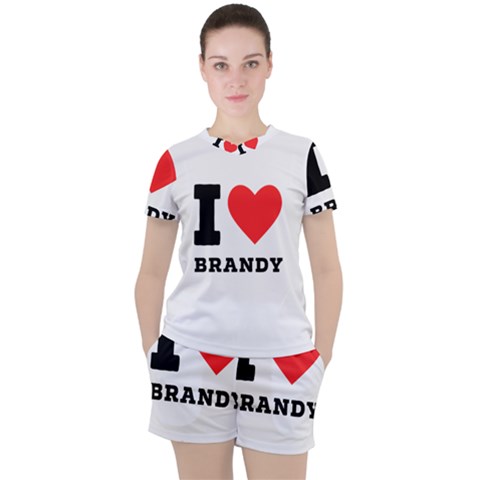 I Love Brandy Women s Tee And Shorts Set by ilovewhateva