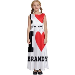 I Love Brandy Kids  Satin Sleeveless Maxi Dress by ilovewhateva