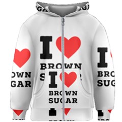 I Love Brown Sugar Kids  Zipper Hoodie Without Drawstring by ilovewhateva