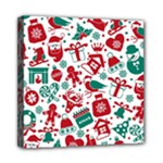 Background Vector Texture Christmas Winter Pattern Seamless Mini Canvas 8  x 8  (Stretched)