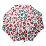 Background Vector Texture Christmas Winter Pattern Seamless Folding Umbrellas