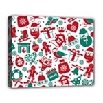 Background Vector Texture Christmas Winter Pattern Seamless Deluxe Canvas 20  x 16  (Stretched)
