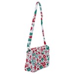 Background Vector Texture Christmas Winter Pattern Seamless Shoulder Bag with Back Zipper