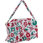 Background Vector Texture Christmas Winter Pattern Seamless Canvas Crossbody Bag