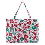 Background Vector Texture Christmas Winter Pattern Seamless Medium Tote Bag