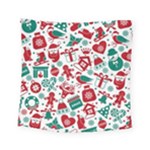 Background Vector Texture Christmas Winter Pattern Seamless Square Tapestry (Small)