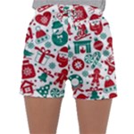 Background Vector Texture Christmas Winter Pattern Seamless Sleepwear Shorts