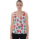 Background Vector Texture Christmas Winter Pattern Seamless Velvet Tank Top