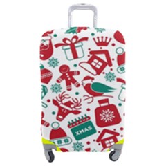 Background Vector Texture Christmas Winter Pattern Seamless Luggage Cover (medium) by danenraven