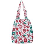 Background Vector Texture Christmas Winter Pattern Seamless Center Zip Backpack
