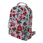 Background Vector Texture Christmas Winter Pattern Seamless Flap Pocket Backpack (Large)