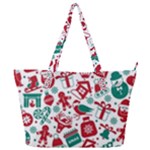 Background Vector Texture Christmas Winter Pattern Seamless Full Print Shoulder Bag