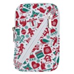 Background Vector Texture Christmas Winter Pattern Seamless Belt Pouch Bag (Small)