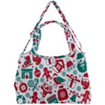 Background Vector Texture Christmas Winter Pattern Seamless Double Compartment Shoulder Bag