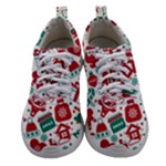 Background Vector Texture Christmas Winter Pattern Seamless Women Athletic Shoes