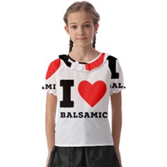 I Love Balsamic Kids  Frill Chiffon Blouse by ilovewhateva