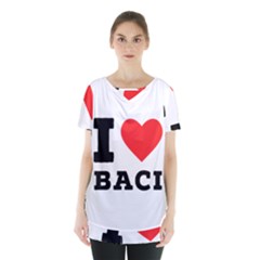 I Love Baci  Skirt Hem Sports Top by ilovewhateva