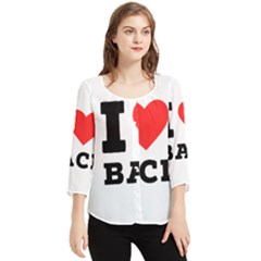 I Love Baci  Chiffon Quarter Sleeve Blouse by ilovewhateva