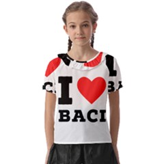 I Love Baci  Kids  Frill Chiffon Blouse by ilovewhateva