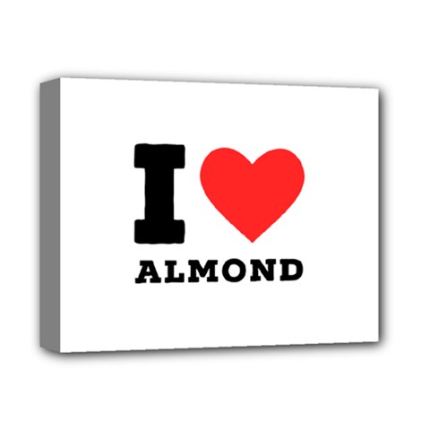 I Love Almond  Deluxe Canvas 14  X 11  (stretched) by ilovewhateva