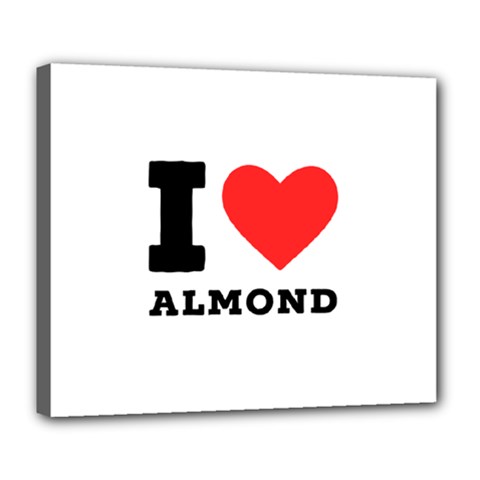 I Love Almond  Deluxe Canvas 24  X 20  (stretched) by ilovewhateva