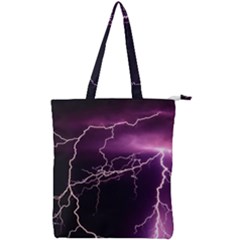 Storm Flashlight Space Nature Double Zip Up Tote Bag by Cowasu