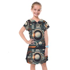 Illustrations Technology Robot Internet Processor Kids  Drop Waist Dress by Cowasu