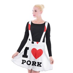 I Love Pork  Suspender Skater Skirt by ilovewhateva