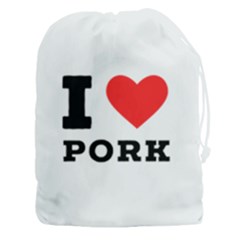 I Love Pork  Drawstring Pouch (3xl) by ilovewhateva