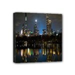 New York Night Central Park Skyscrapers Skyline Mini Canvas 4  x 4  (Stretched)
