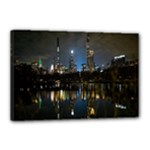 New York Night Central Park Skyscrapers Skyline Canvas 18  x 12  (Stretched)