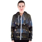 New York Night Central Park Skyscrapers Skyline Women s Zipper Hoodie