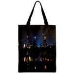 New York Night Central Park Skyscrapers Skyline Zipper Classic Tote Bag