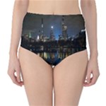 New York Night Central Park Skyscrapers Skyline Classic High-Waist Bikini Bottoms