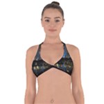 New York Night Central Park Skyscrapers Skyline Halter Neck Bikini Top