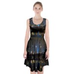 New York Night Central Park Skyscrapers Skyline Racerback Midi Dress