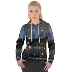 New York Night Central Park Skyscrapers Skyline Women s Overhead Hoodie by Cowasu