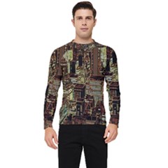 New York City Nyc Skyscrapers Men s Long Sleeve Rash Guard by Cowasu