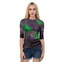 Fantasy Pyramid Mystic Space Aurora Quarter Sleeve Raglan Tee View1