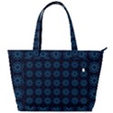 Blue Floral Pattern Geometric Pattern Back Pocket Shoulder Bag  View1