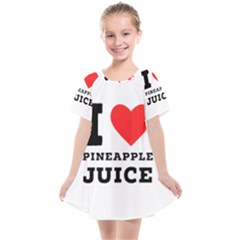 I Love Pineapple Juice Kids  Smock Dress by ilovewhateva