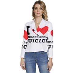 I Love Pineapple Juice Women s Long Sleeve Revers Collar Cropped Jacket by ilovewhateva
