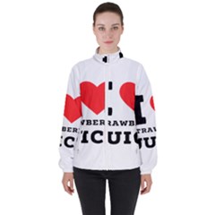 I Love Strawberry Juice Women s High Neck Windbreaker by ilovewhateva