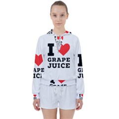 I Love Grape Juice Women s Tie Up Sweat by ilovewhateva