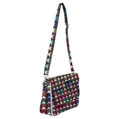 Diamond Geometric Square Design Pattern Shoulder Bag With Back Zipper by Bangk1t